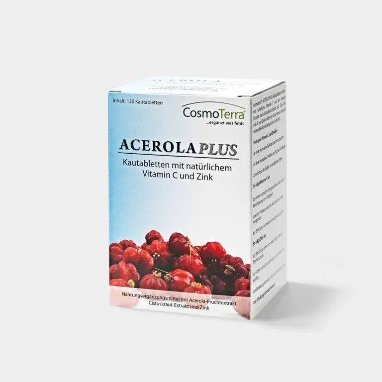 ACEROLA PLUS Žvýkací tablety s přírodním vitaminem C a zinkem